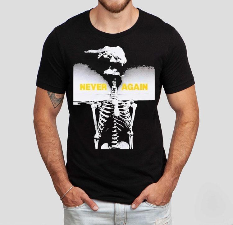 Anti Nuclear Movement House Nyc X Peter Kennard Never Again Skeleton Shirt Anti Nuclear Movement House Nyc X Peter Kennard Never Again Skeleton Shirt