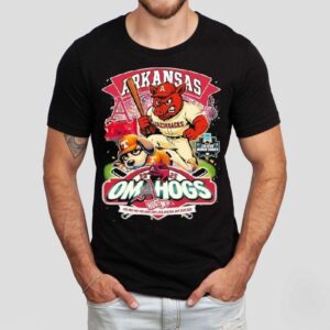Arkansas Razorbacks Stomp Tennessee Volunrs Ncaa 2025 College World Series Mascot Shirt
