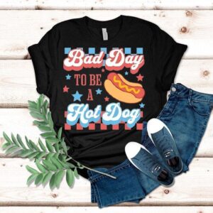 Bad Day To Be A Hotdog 4th Of July Usa Shirt Bad Day To Be A Hotdog 4th Of July Usa Shirt