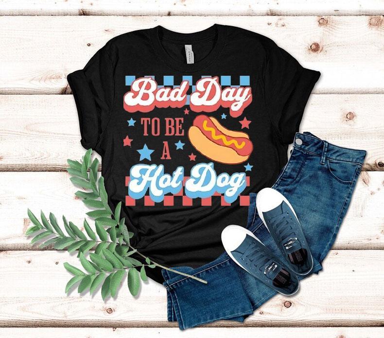 Bad Day To Be A Hotdog 4th Of July Usa Shirt Bad Day To Be A Hotdog 4th Of July Usa Shirt