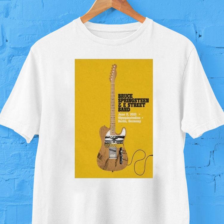 Bruce Springsn Berlin Germany June 11 2025 Guitar Shirt Bruce Springsn Berlin Germany June 11 2025 Guitar Shirt