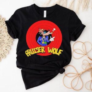 Bruiser Wolf Smoking Cartoon Logo Shirt