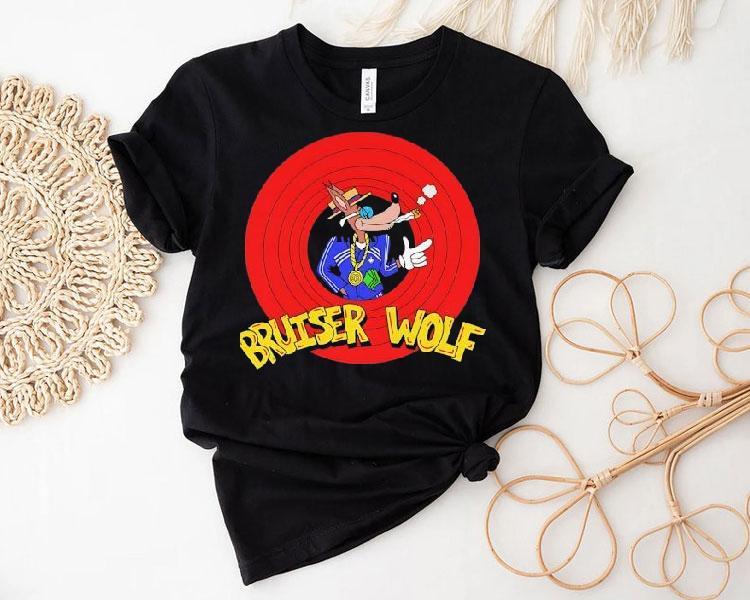 Bruiser Wolf Smoking Cartoon Logo Shirt Bruiser Wolf Smoking Cartoon Logo Shirt