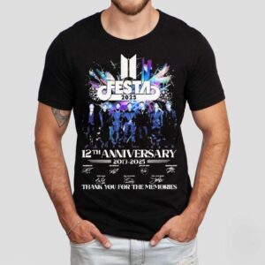 Bts Festa 2025 12th Anniversary 2013-2025 Signature Thank You For The Memories Signatures Shirt Bts Festa 2025 12th Anniversary 2013-2025 Signature Thank You For The Memories Signatures Shirt