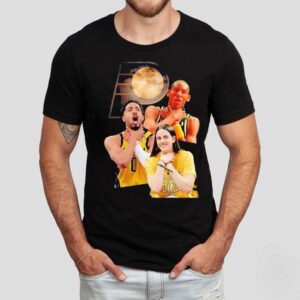 Caitlin Clark Tyrese Haliburton Reggie-miller Choke Indiana Pacers Logo Shirt Caitlin Clark Tyrese Haliburton Reggie-miller Choke Indiana Pacers Logo Shirt