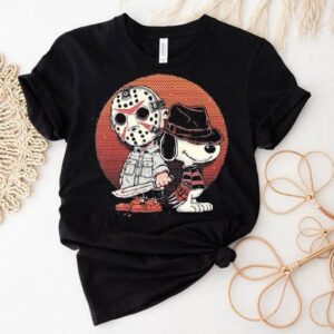 Charlie Brown And Snoopy As Jason Voorhees And Freddy Krueger Horror Shirt
