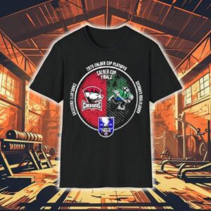 Charlotte Checkers Vs Abbotsford Canucks 2025 Calder Cup Finals Dueling Souvenir Shirt Charlotte Checkers Vs Abbotsford Canucks 2025 Calder Cup Finals Dueling Souvenir Shirt