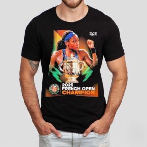 Coco Gauff Beat Aryna Sabalenka By Claims Roland Garros Champion Tshirt