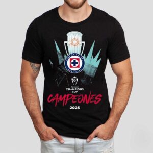 Cruz Azul Club De Futbol Concacaf Champions Cup Campeones 2025 Trophy Shirt Cruz Azul Club De Futbol Concacaf Champions Cup Campeones 2025 Trophy Shirt