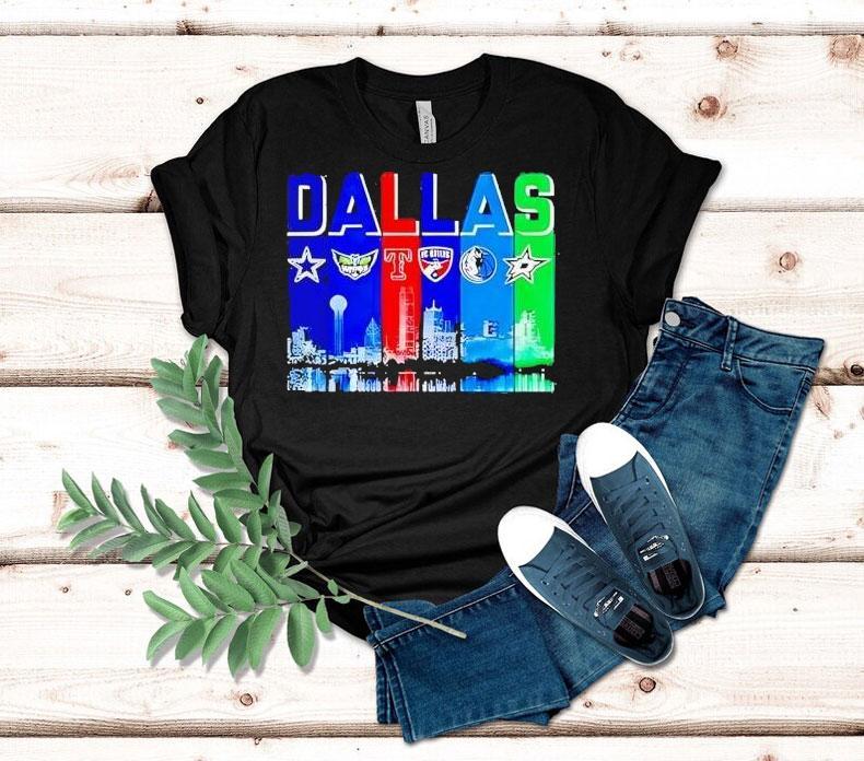 Dallas Skyline City Sports Team Logo Shirt Dallas Skyline City Sports Team Logo Shirt
