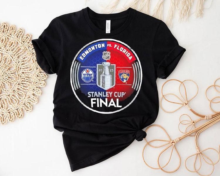 Edmonton Oilers Vs Florida Panthers Logos Nhl Stanley Cup Final 2025 Shirt Edmonton Oilers Vs Florida Panthers Logos Nhl Stanley Cup Final 2025 Shirt