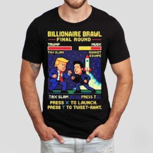 Elon Musk Vs Donald Trump Billionaire Brawl Final Round Cartoon Shirt Elon Musk Vs Donald Trump Billionaire Brawl Final Round Cartoon Shirt