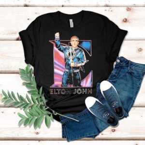 Elton John Singing Farewell Yellow Brick Road Eu Uk 2023 Tour Shirt