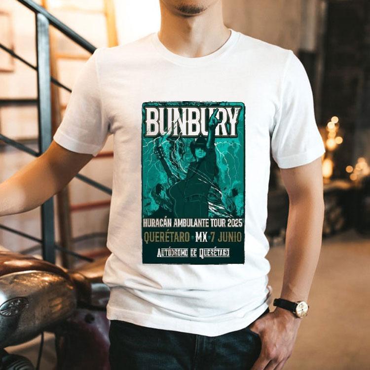 Enrique Bunbury Huracan Ambulante Queretaro Mx 7 Junio Tour 2025 Shirt Enrique Bunbury Huracan Ambulante Queretaro Mx 7 Junio Tour 2025 Shirt