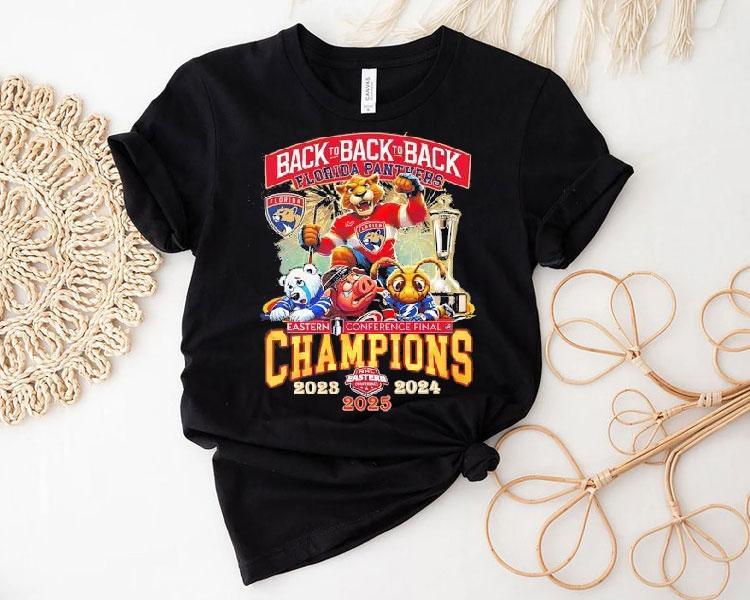 Florida Panthers Back To Back To Back Eastern Conference Finals Champions 2025 Shirt Florida Panthers Back To Back To Back Eastern Conference Finals Champions 2025 Shirt