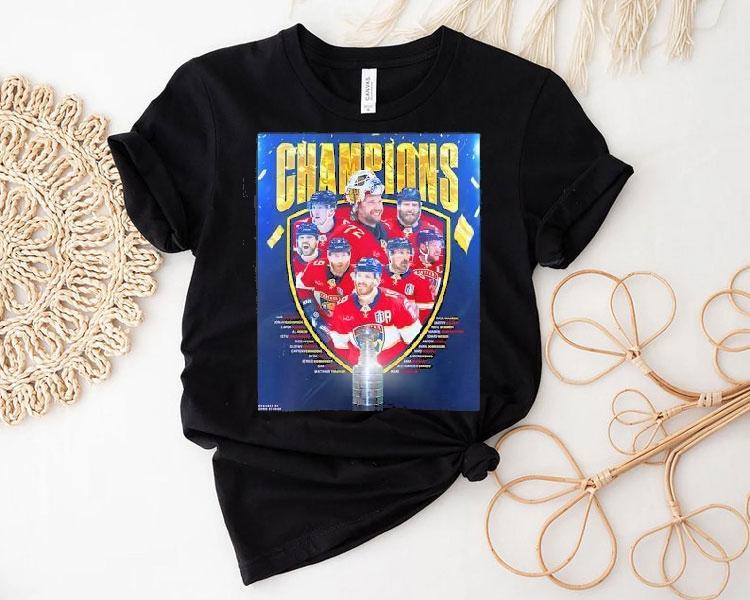 Florida Panthers Hockey With All Names Of Legends Stanley Cup Champions 2025 Shirt Florida Panthers Hockey With All Names Of Legends Stanley Cup Champions 2025 Shirt