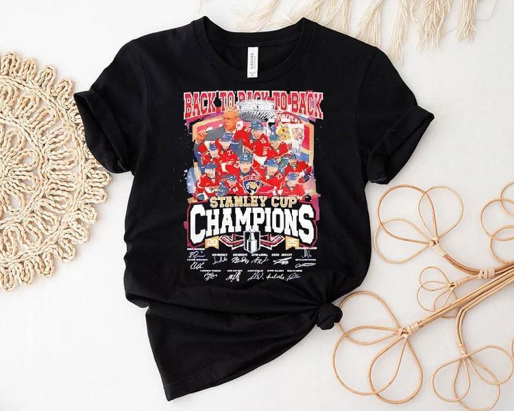 Florida Panthers Nhl Stanley Cup Champions 2025 Signatures Shirt Florida Panthers Nhl Stanley Cup Champions 2025 Signatures Shirt