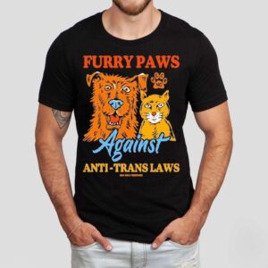Furry Paws Heck No Against Anti Trans Laws Shirt