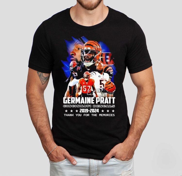 Germaine Pratt Cincinnati Bengals 2019-2024 Signature Thank You For The Memories Shirt Germaine Pratt Cincinnati Bengals 2019-2024 Signature Thank You For The Memories Shirt