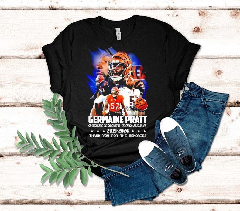 Germaine Pratt Cincinnati Bengals 2019-2024 Thank You For The Memories Signatures Shirt Germaine Pratt Cincinnati Bengals 2019-2024 Thank You For The Memories Signatures Shirt