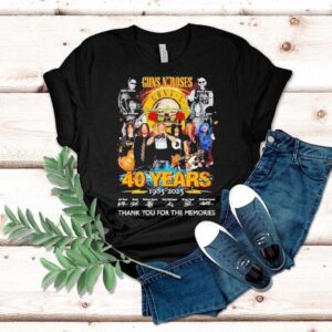 Guns N’ Roses 40 Years 1985 2025 Rose Slash Reese Mckagan Reed Fortune Thank You For The Memories Shirt