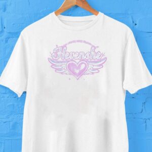 Hevenshe Airbrush Heart Wings Shirt Hevenshe Airbrush Heart Wings Shirt
