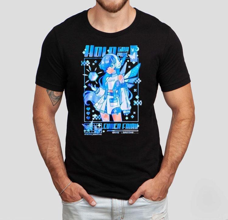 Holographic Cyber Fairy Game Loading Shirt Holographic Cyber Fairy Game Loading Shirt