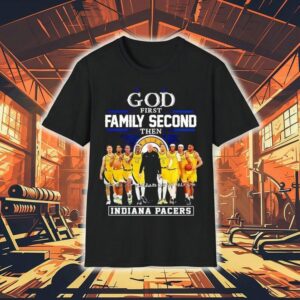 Indiana Pacers God First Family Second Then Signatures Shirt Indiana Pacers God First Family Second Then Signatures Shirt