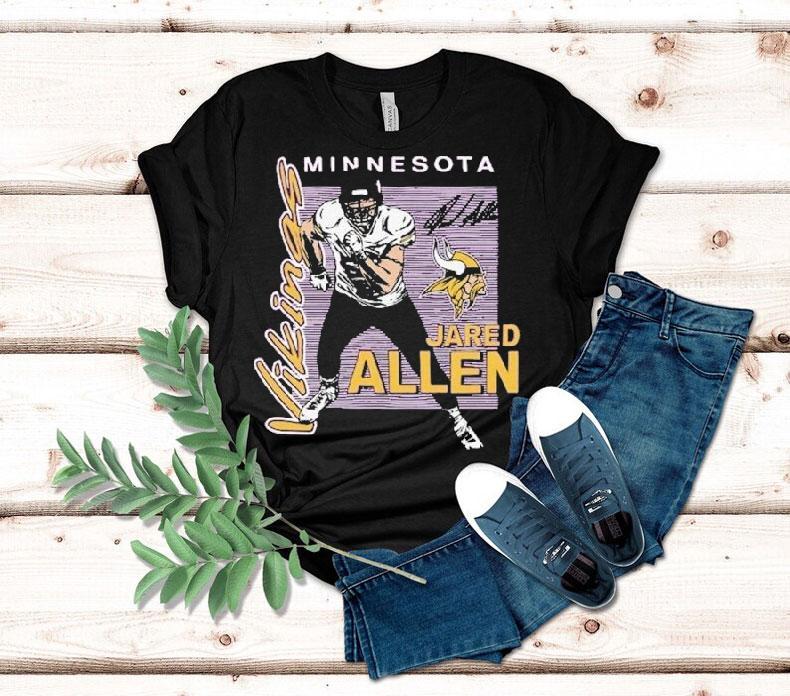 Jared Allen Minnesota Vikings Hof Player Shirt Jared Allen Minnesota Vikings Hof Player Shirt