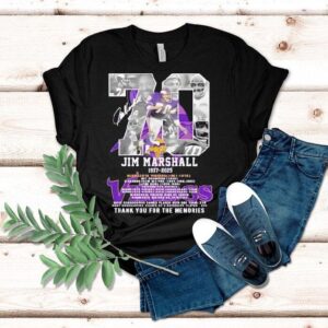 Jim Marshall Commemorative 1937–2025 Thank You For The Memories Signatures Shirt