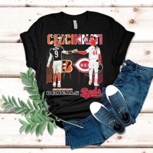 Joe Burrow And Elly De La Cruz Cincinnati Bengals X Cincinnati Reds Signatures Shirt Joe Burrow And Elly De La Cruz Cincinnati Bengals X Cincinnati Reds Signatures Shirt