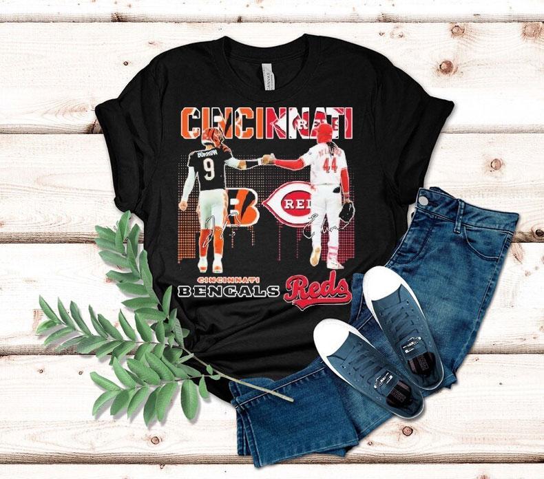 Joe Burrow And Elly De La Cruz Cincinnati Bengals X Cincinnati Reds Signatures Shirt Joe Burrow And Elly De La Cruz Cincinnati Bengals X Cincinnati Reds Signatures Shirt