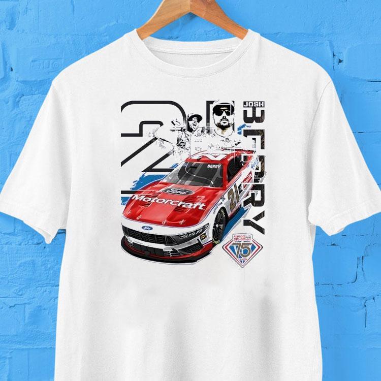 Josh Berry No 21 Ford Mustang Dark Horse For Wood Brothers Racing Shirt Josh Berry No 21 Ford Mustang Dark Horse For Wood Brothers Racing Shirt