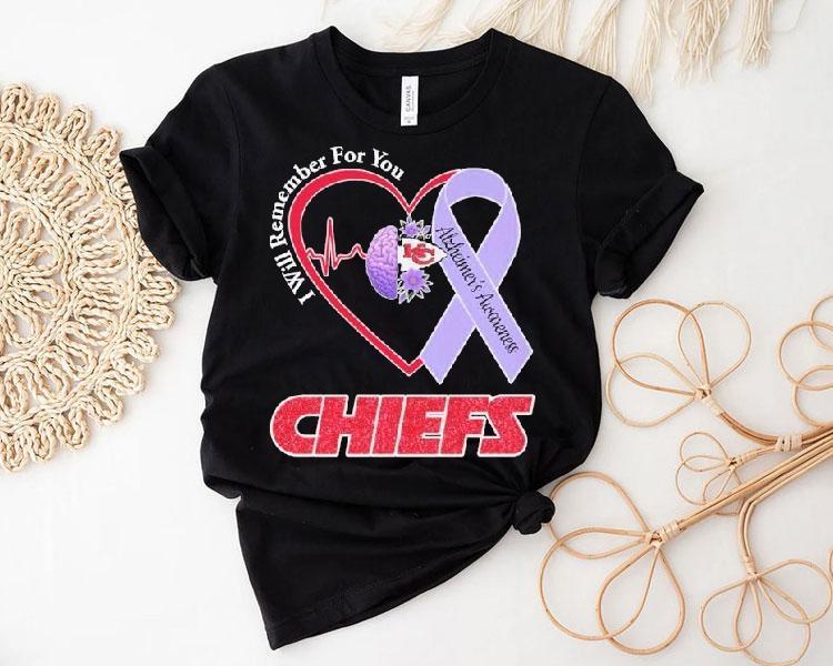 Kansas City Chiefs I Will Remember For You Alzheimer’s Awareness Heartbeat Brain Shirt Kansas City Chiefs I Will Remember For You Alzheimer’s Awareness Heartbeat Brain Shirt