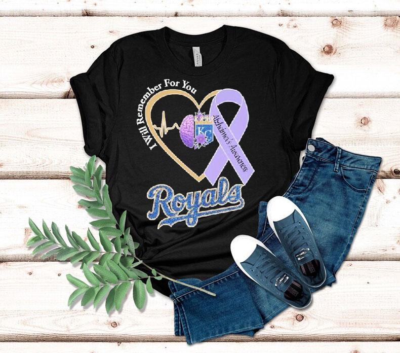 Kansas City Royals I Will Remember For You Alzheimer’s Awareness Heartbeat Brain Shirt Kansas City Royals I Will Remember For You Alzheimer’s Awareness Heartbeat Brain Shirt