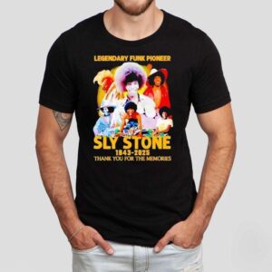 Legendary Funk Pioneer Sly Stone 1943 2025 Thank You For The Memories Shirt