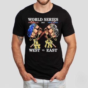 Los Angeles Dodgers Vs New York Yankees World Series Commemorative West Vs East Hands Shirt