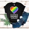 Love Wins Pride Rainbow Heart Shirt