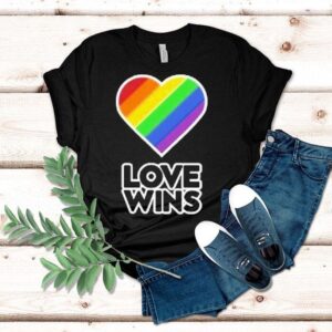 Love Wins Pride Rainbow Heart Shirt