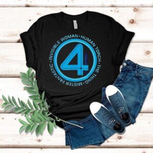 Marvel The Four First Steps Team Names 4 Logo Shirt
