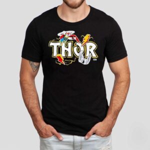 Marvel Thor Dimensional Sticker Motive Shirt