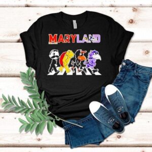Maryland Sports Team Logo Mascot Abbey Road 2025 Shirt