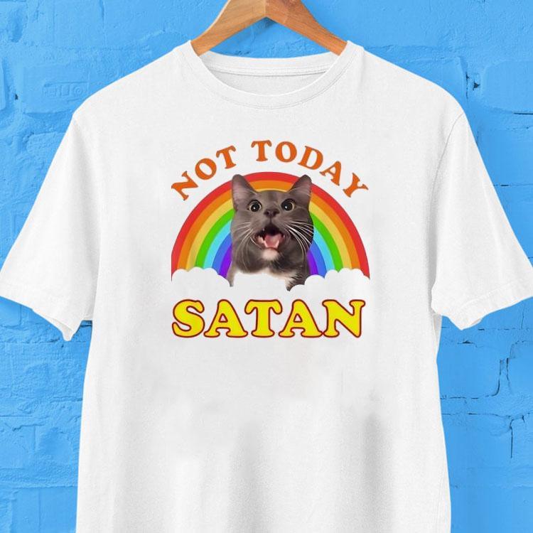 Metal God Not Today Satan Cat Fride Shirt Metal God Not Today Satan Cat Fride Shirt