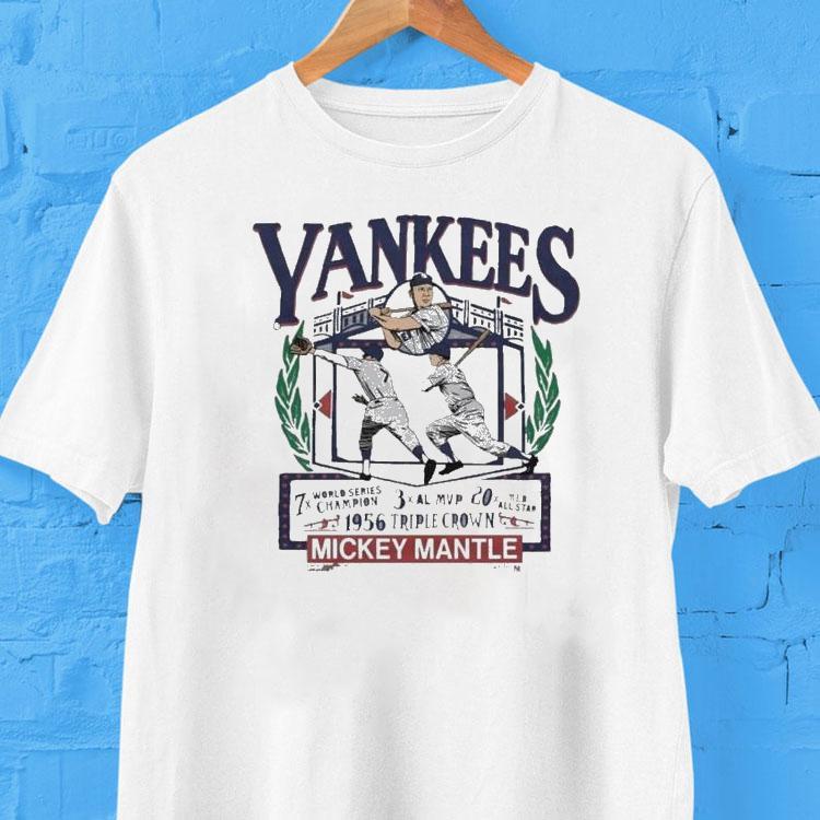 Mickey Mantle 1956 Triple Crown New York Yankees Awards Shirt Mickey Mantle 1956 Triple Crown New York Yankees Awards Shirt