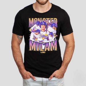 Monster Steven Milam Lsu Tigers Baseball Shirt