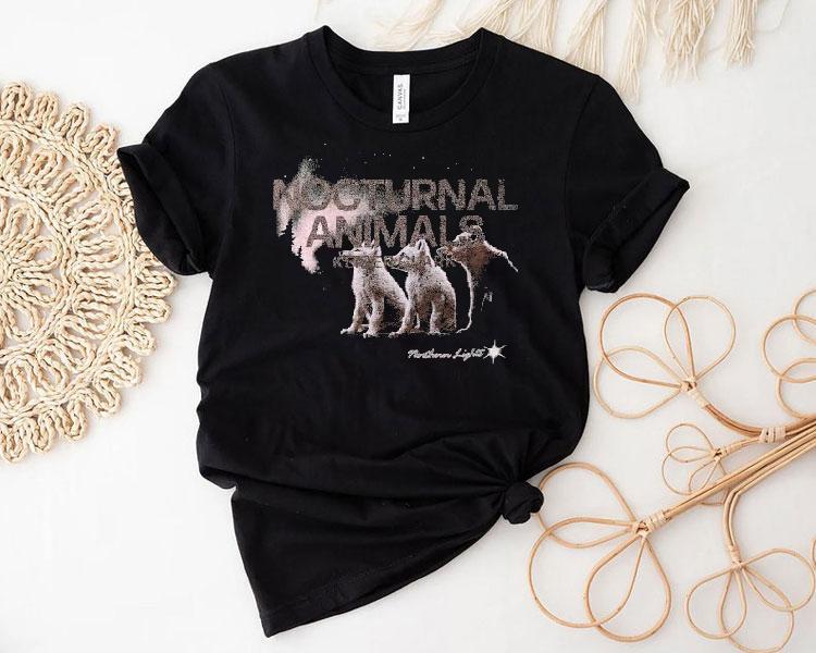 Nocturnal Animals Northern Lights Wolves Shirt Nocturnal Animals Northern Lights Wolves Shirt