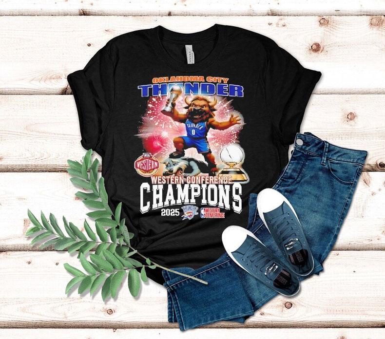 Okalahoma City Thunder Western Conference Champions 2025 Shirt Okalahoma City Thunder Western Conference Champions 2025 Shirt