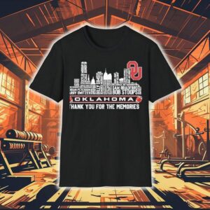 Oklahoma Sooners Skyline City Players Names Thank You For The Memories Shirt