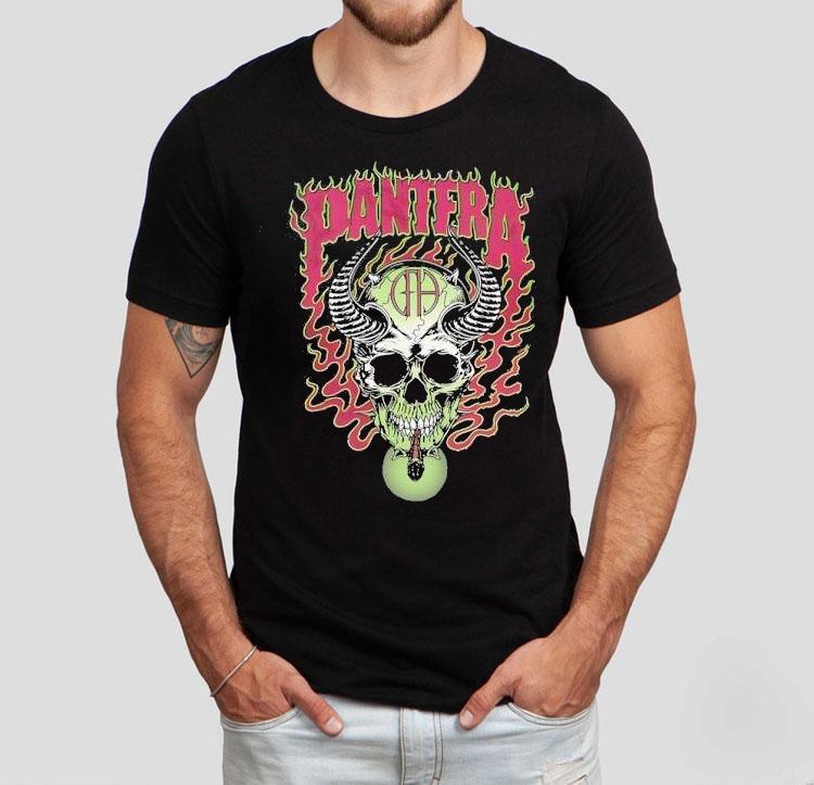 Pantera Skull Smoking Shirt Pantera Skull Smoking Shirt