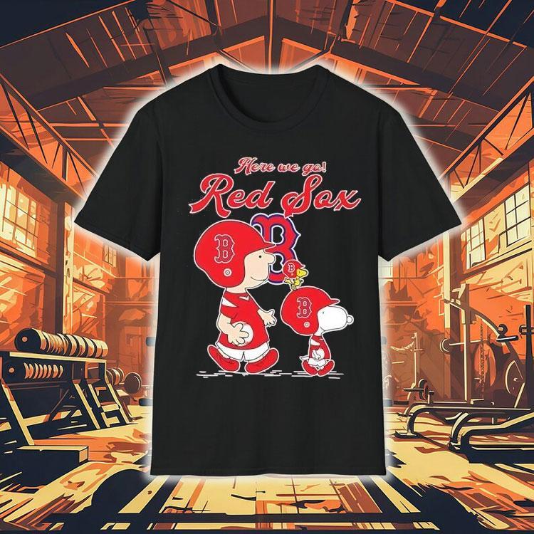 Peanuts Here We Go Boston Red Sox Shirt Peanuts Here We Go Boston Red Sox Shirt
